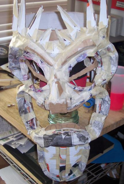 papier mache mask. Here is a papier mache mask I